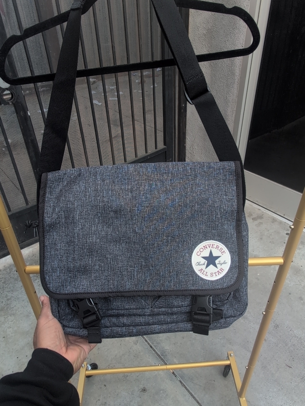 Converse All Star Gray Messenger Bag NWOT